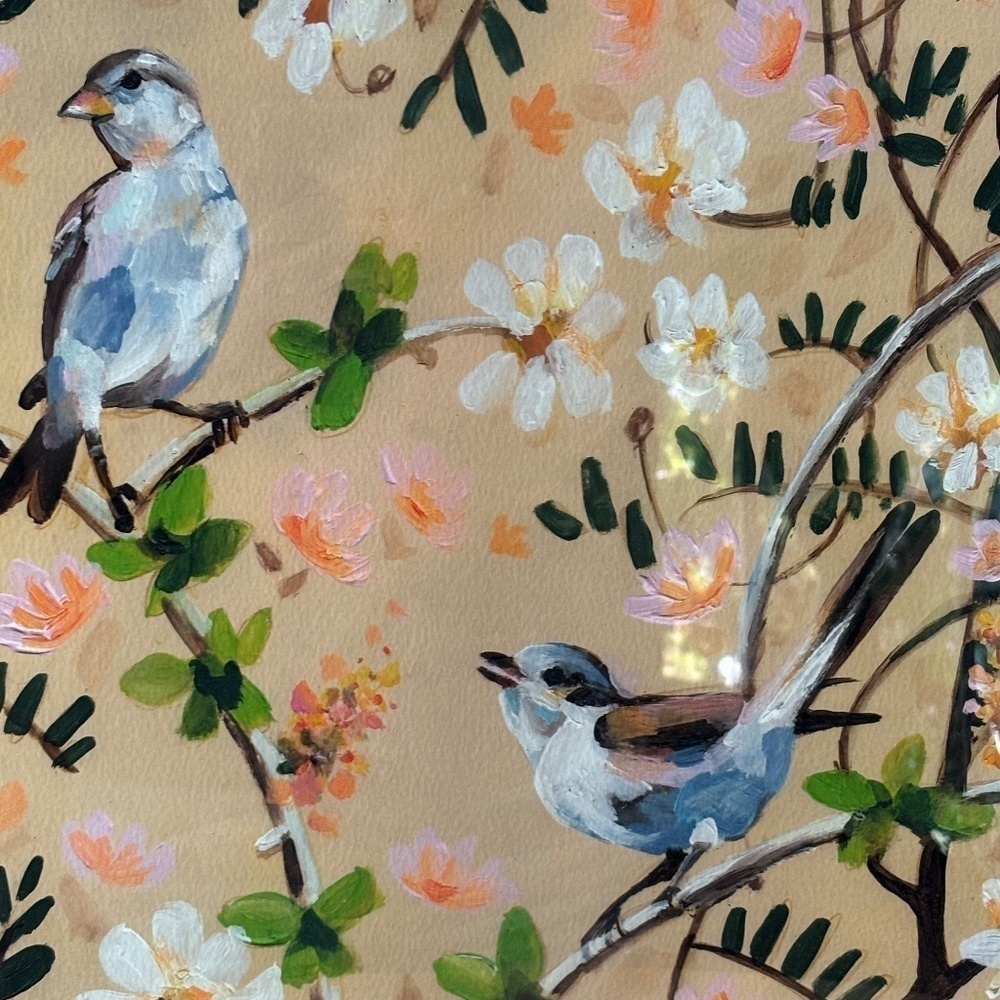AnthropologieTwo Birds In A Tree Wall Art - Picture 3 of 8